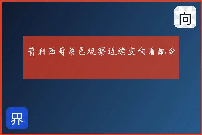 普利西奇角色观察连续变向看配合